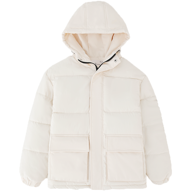 秋冬小个子中长款连帽羽绒棉服女宽松BF风加厚棉衣外套保暖面包服