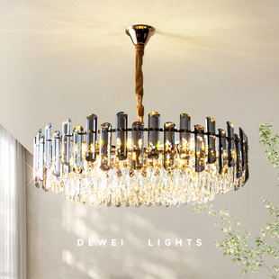 轻奢水晶客厅吊灯现代主卧餐厅套餐组合奢华新款灯高档2023新款