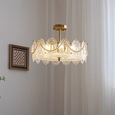 LMMLED法式卧室玻璃吸顶灯温馨