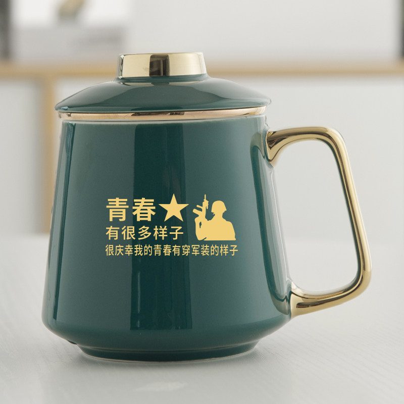 建军节纪念礼品杯子慰问退役军人退伍留念实用老兵聚会送战友定制