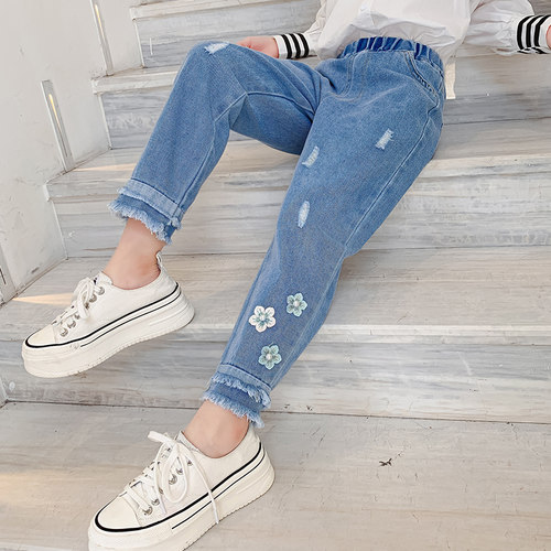 破洞2-12春秋外穿洋气新时尚裤子