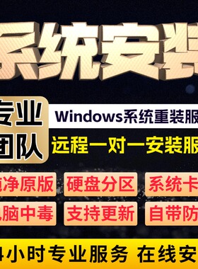远程系统重装win7原版纯净版win10台式笔记本win11系统安装升级