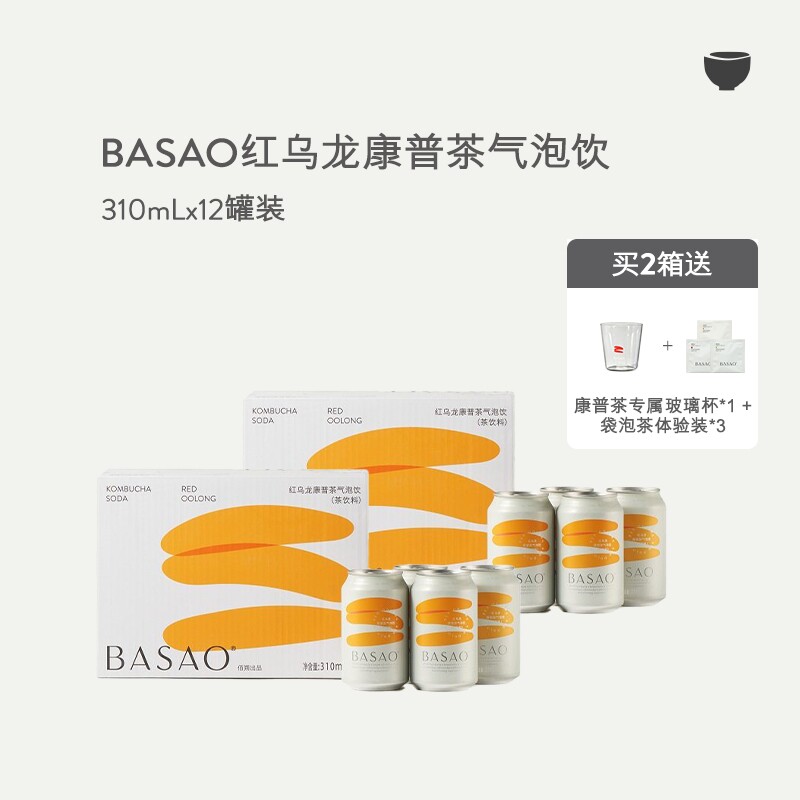 BASAO佰朔康普茶310ml*12罐图片