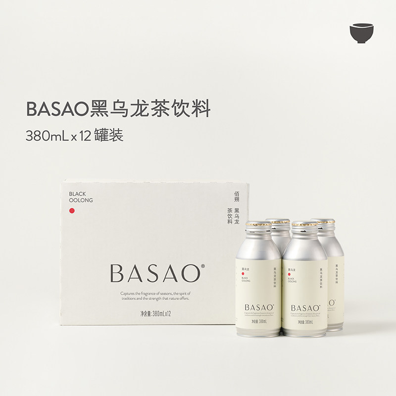 BASAO佰朔茶饮料黑乌龙无糖0糖0脂0卡无糖茶饮品380mI*12罐整箱实拍图 商品