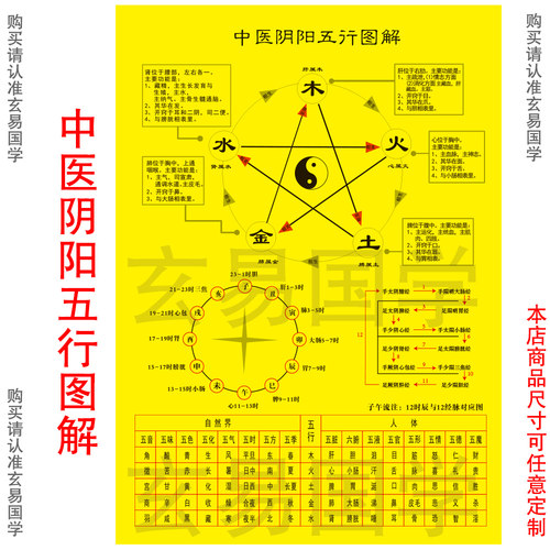 中医五行生克图金木水火土中医基础阴阳五行五脏六腑入门图
