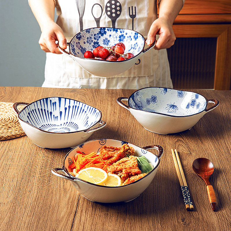 亿嘉日式汤碗家用2023新款拉面碗防烫双耳碗汤盆陶瓷螺蛳粉碗专用,餐饮具,碗,淘宝优惠券,粉丝福利购,淘宝优惠卷