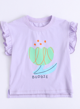 babe buddie女童夏季新款短袖T恤