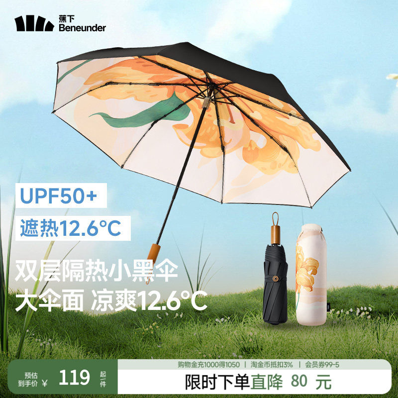 蕉下防晒小黑伞晴雨两用伞图片