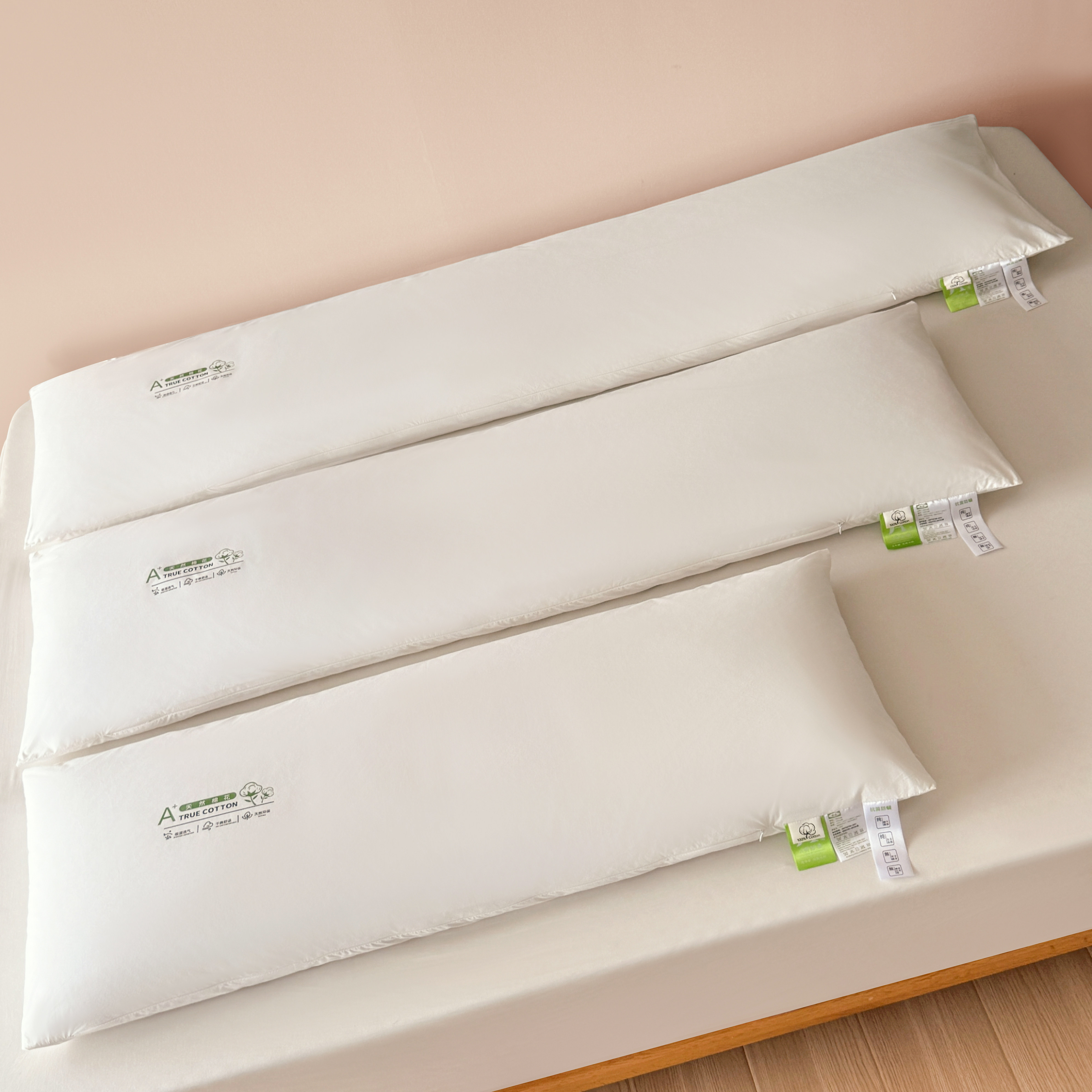 A类里外全棉双人棉花长枕头纯棉花枕芯情侣家用护颈助眠一体长枕,床上用品,枕头/枕芯,淘宝优惠券,粉丝福利购,淘宝优惠卷