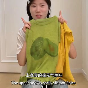 2025新款 t恤女设计感小众独特别致纯棉上衣 美式 高街正肩辣妹短袖