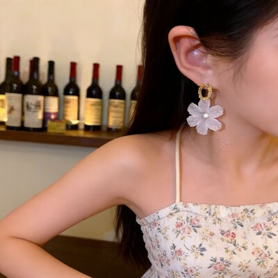 925银针时尚花朵耳环女耳坠