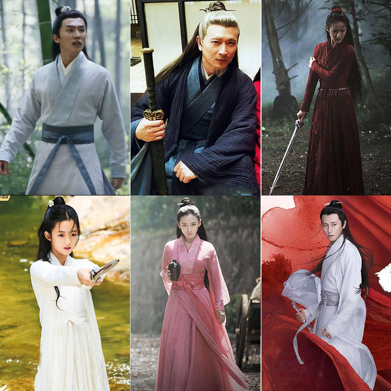 听雪楼同款影视古装侠女剑客服剑士服棉麻雪纺公子服写真服演出服