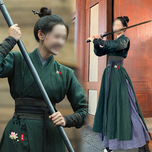 影视古装江湖女侠女士汉服侠客服剑客服骑马古装沙漠侠女写真服装