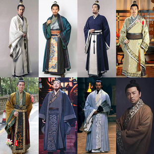 影视古装春秋战国时期三国诸葛亮军师棉麻大臣宰相书生演出服汉服