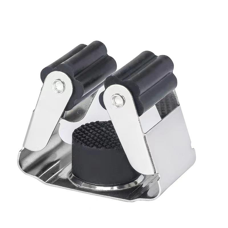 不锈钢拖把夹厂家配件壁挂弹簧拖把架墙上固定拖布卡扣扫把架