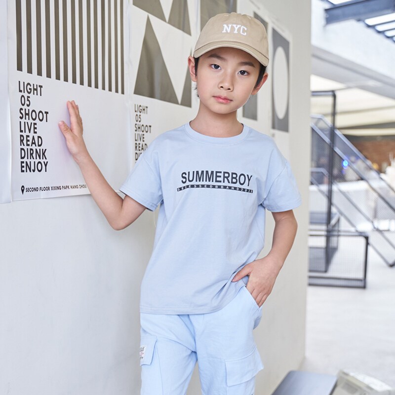 童装男夏装儿童冰丝女童短袖t恤2020年夏季纯棉中大童上衣洋气潮
