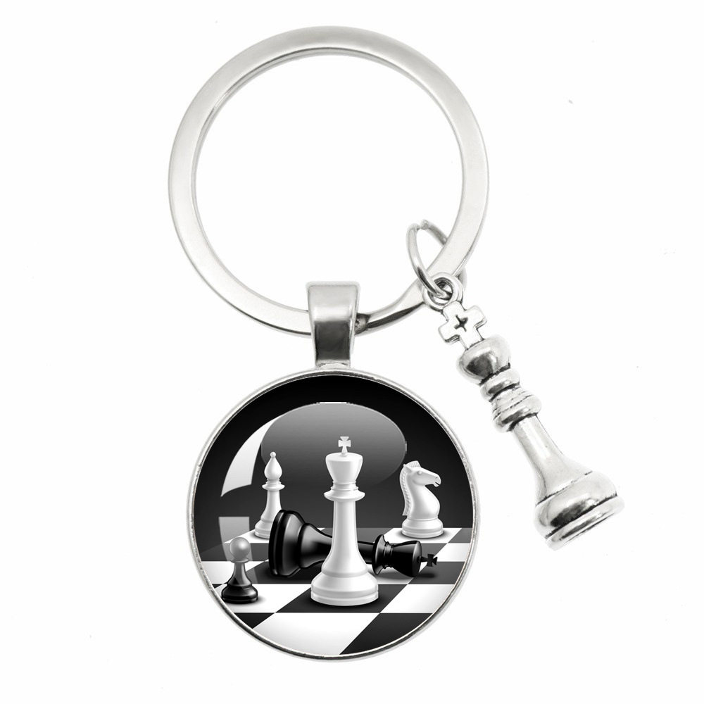 国际象棋挂件钥匙圈 时光宝石饰品礼物钥匙扣王 后车马 象 兵