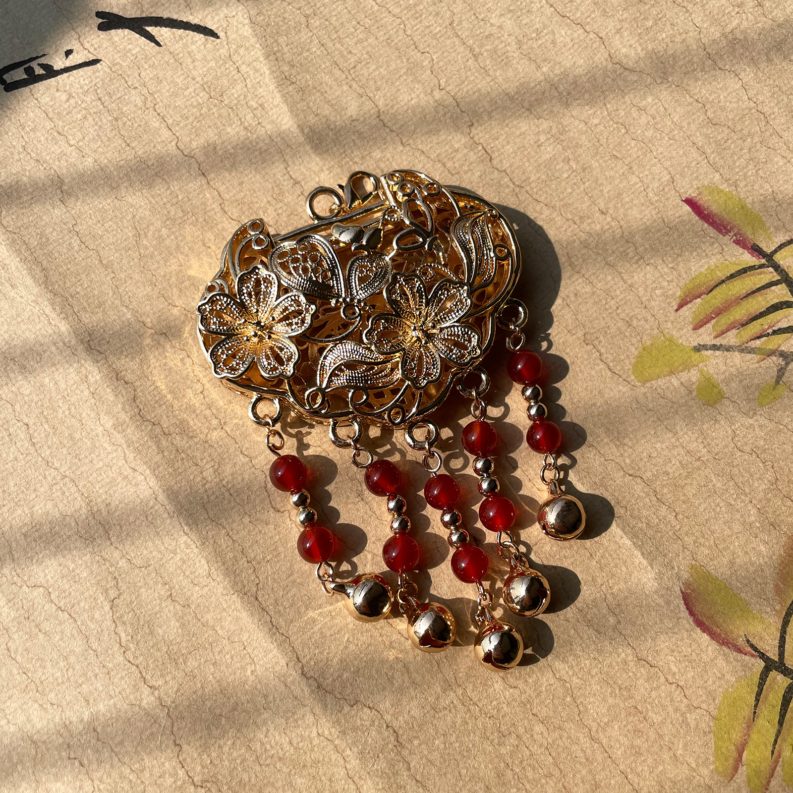 素羽华裳原创汉服配饰 宋制明制婚服霞帔坠 璎珞挂饰凤冠霞帔镂空