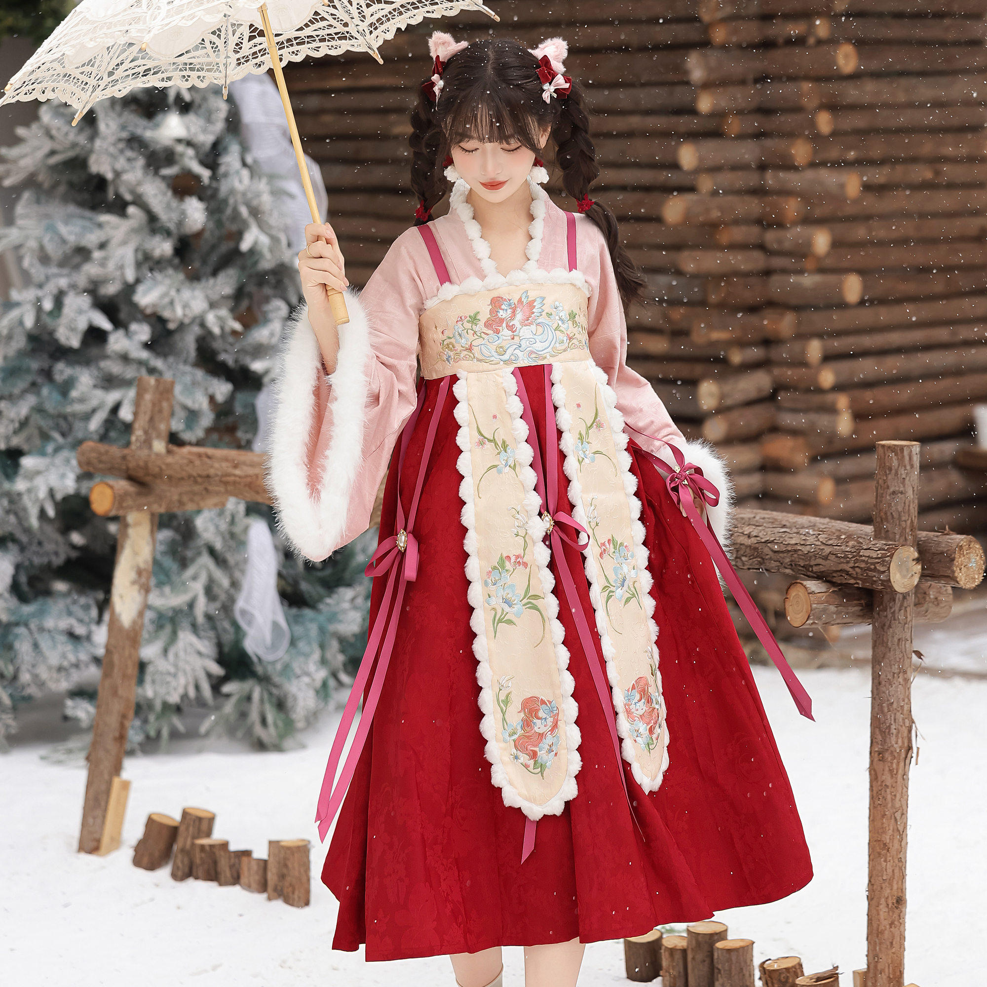 唐制超有公主范，加绒内里冬天不怕冷