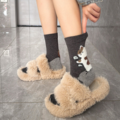 简约百搭卡通可爱猫咪纯棉舒适透气满满 4双 都是爱