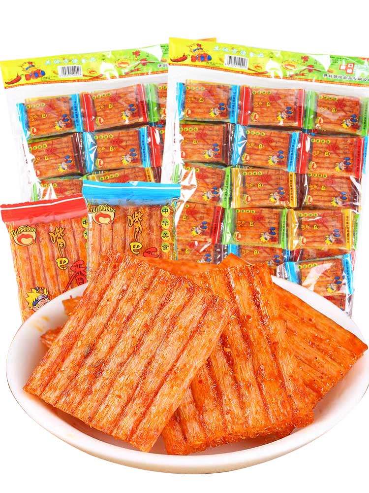 毛劲松嘴巴香儿时辣条片一毛一根怀旧老式独立小包大刀肉解馋礼包