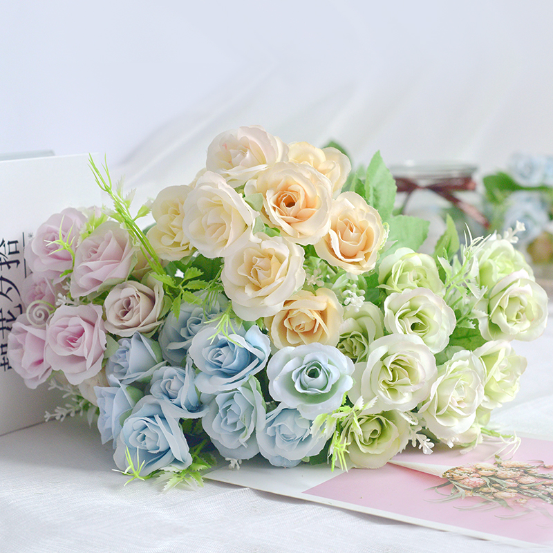 ins小清新仿真假花绣球干花束