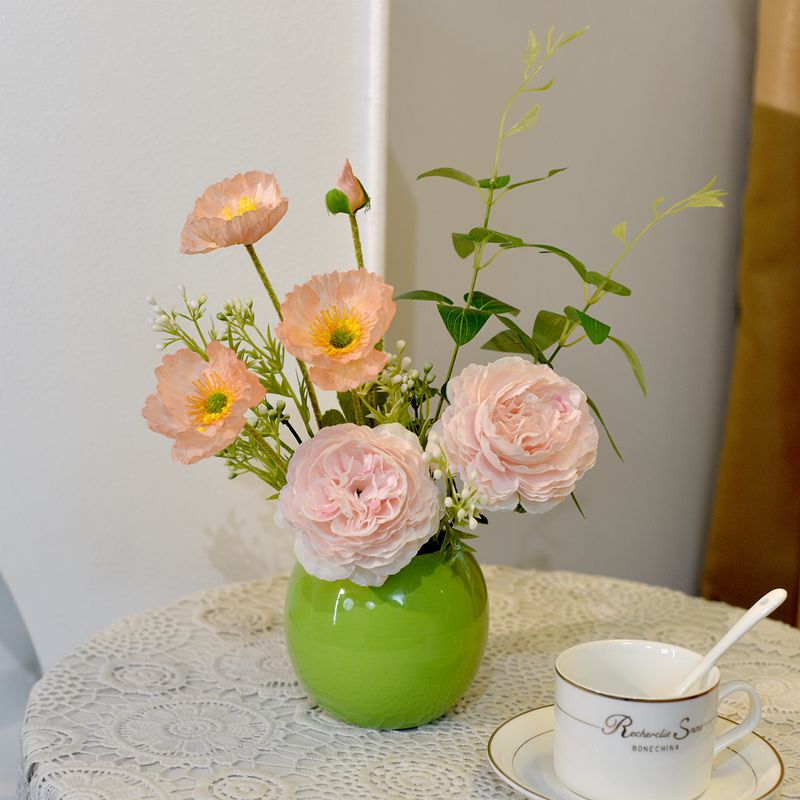 清新小花艺盆栽绢花假花