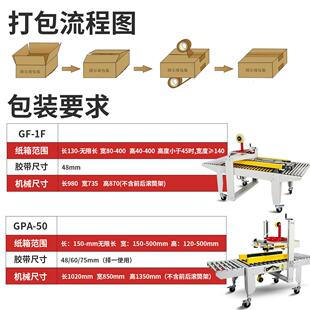 固尔琦自动封箱机快递纸箱打包机胶带封口机一字型封箱机电商专用