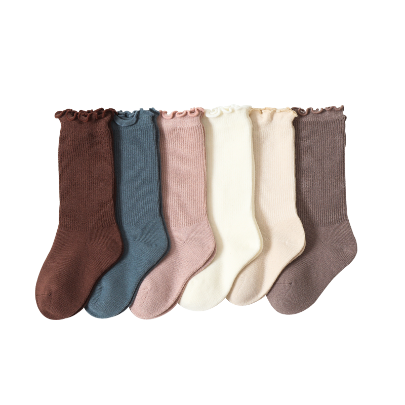 婴儿中筒袜子春秋棉袜新生儿宝宝0一3月薄款无骨松口不勒腿长筒袜