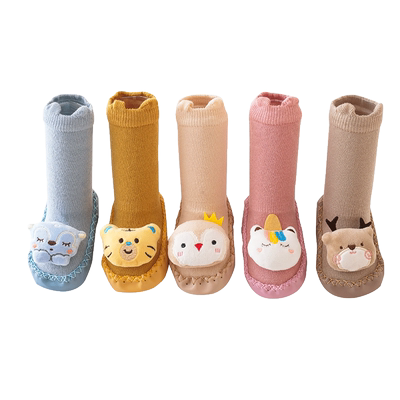 吉咖熊卡通鞋袜春秋防滑