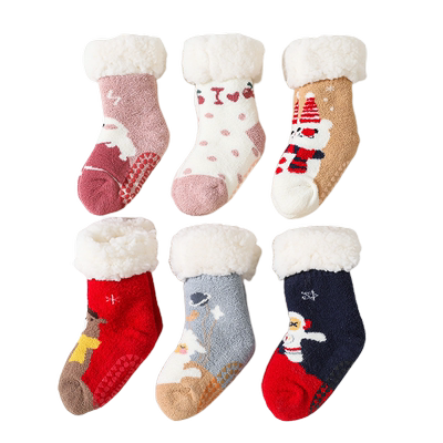 吉咖熊可爱婴儿袜冬季加绒