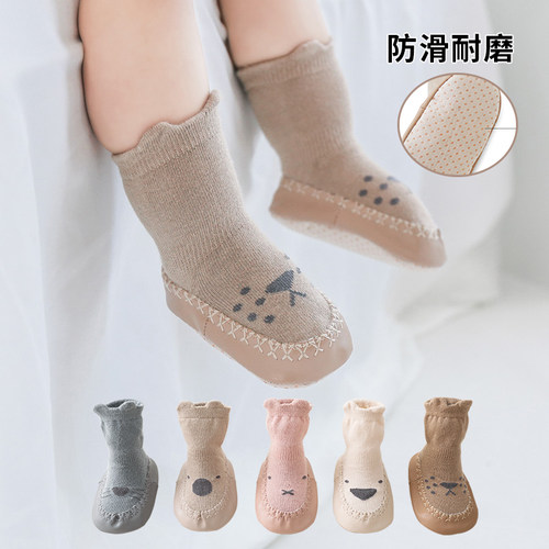 防滑春秋婴儿学步鞋隔凉地板袜