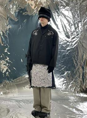 Pointless 23SS 亮钉生花古巴领宽松衬衫上衣夹克