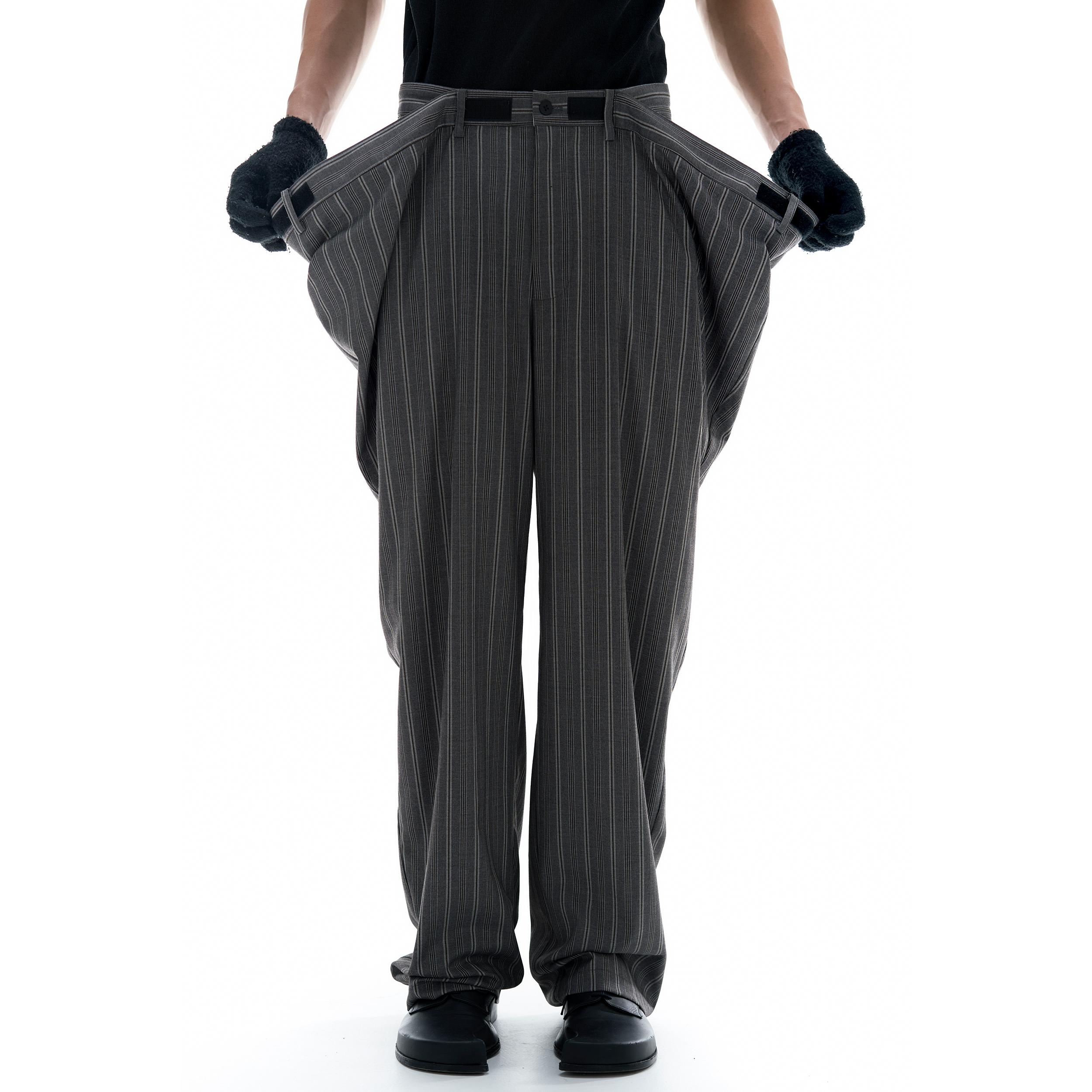 Pointless新款三腰纹西裤长裤