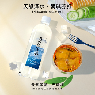 天缘泽水 饮用天然苏打水350ml*24瓶整箱 五大连池弱碱性水