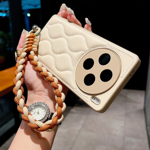 小香风立体波浪适用vivox300手机壳vivox300Pro保护套皮质X100S新款x90镜头全包X100Ultra防摔外壳高级感女