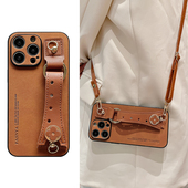 复古磨砂翻毛皮适用于苹果16Promax手机壳iPhone17Pro保护套15耐脏14镜头全包13腕带16Plus斜跨12防摔11外壳X