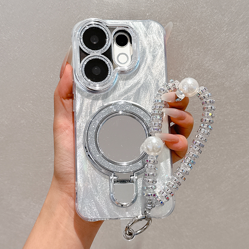 羽纱闪粉补妆镜支架适用于vivoS30手机壳vivoS20新款维沃S19Pro保护套s18镜头膜s17全包s16防摔s15高级感S12