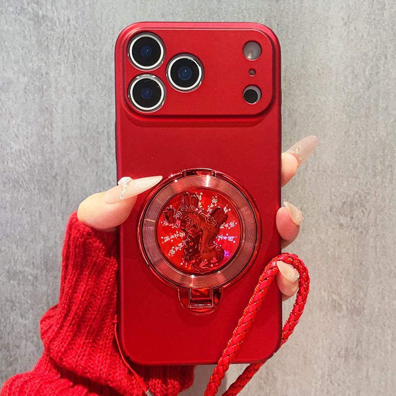 2026马年新款旋转支架适用苹果17Promax手机壳iPhone17Pro新年红色IP16磨砂防滑14硬壳13超薄12外壳Air全包女,3C数码配件,手机保护套/壳,淘宝优惠券,粉丝福利购,淘宝优惠卷