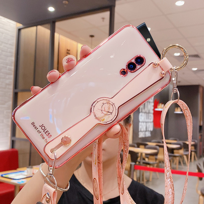 适用于opporeno手机壳硅胶防摔opporenoZ软全包外壳opreno女款潮牌Z新品时钟腕带斜跨reon升降带支架挂绳女款