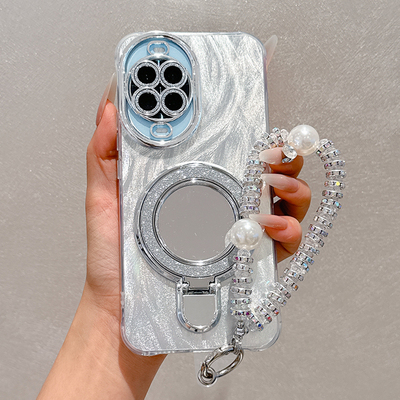 羽纱闪粉补妆镜支架适用于华为nova14手机壳nova13新款保护套nove12Pro镜头膜novo11全包10防摔9高级感8女款7