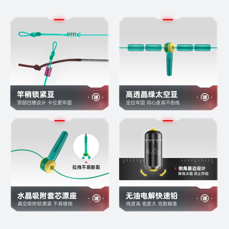 鱼线线组鱼钩浮漂鱼漂子线双钩主线子线绑好鲫鱼新手易选套装