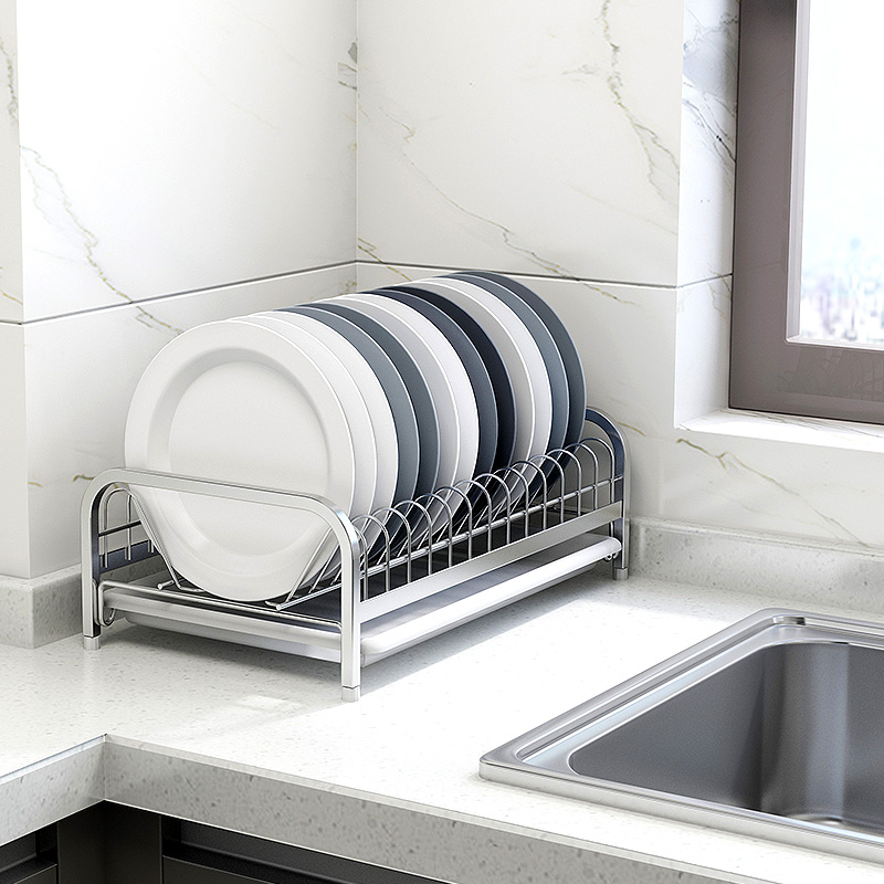 304不锈钢厨房单层碗盘碗碟架