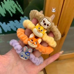 疯狂少女可爱城朱迪尼克发圈卡通高弹力甜美皮筋网红闺蜜超萌发绳