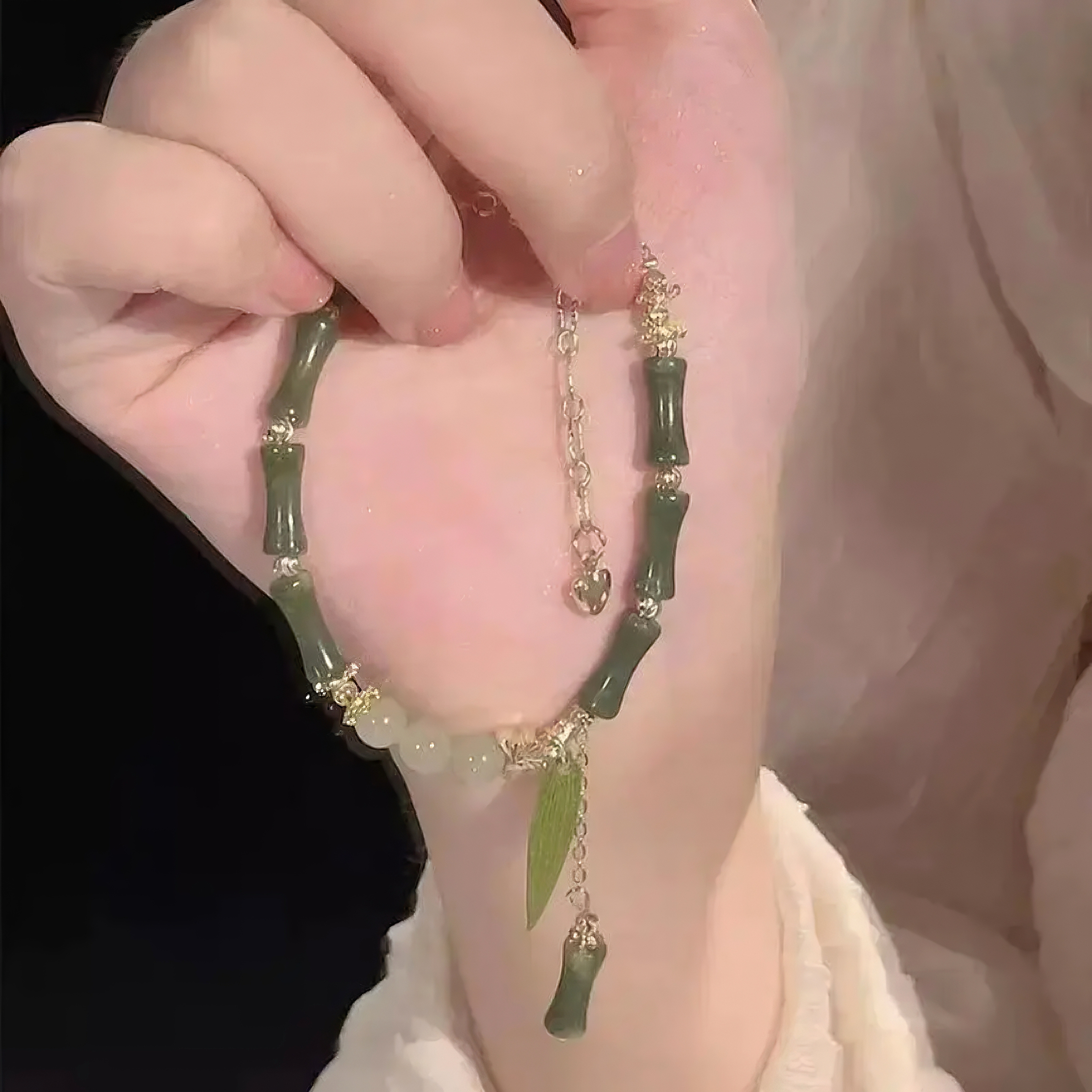 国风复古新中式竹节串珠手链女2025新款小众设计手串简约高级感