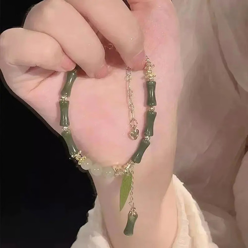 国风复古新中式竹节串珠手链女2025新款小众设计手串简约高级感