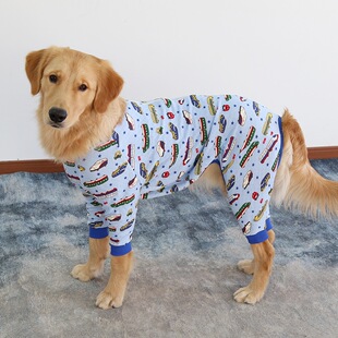 Petstyle大狗印花棉四脚衣大型犬衣服四脚衣金毛萨摩小灵缇惠比特