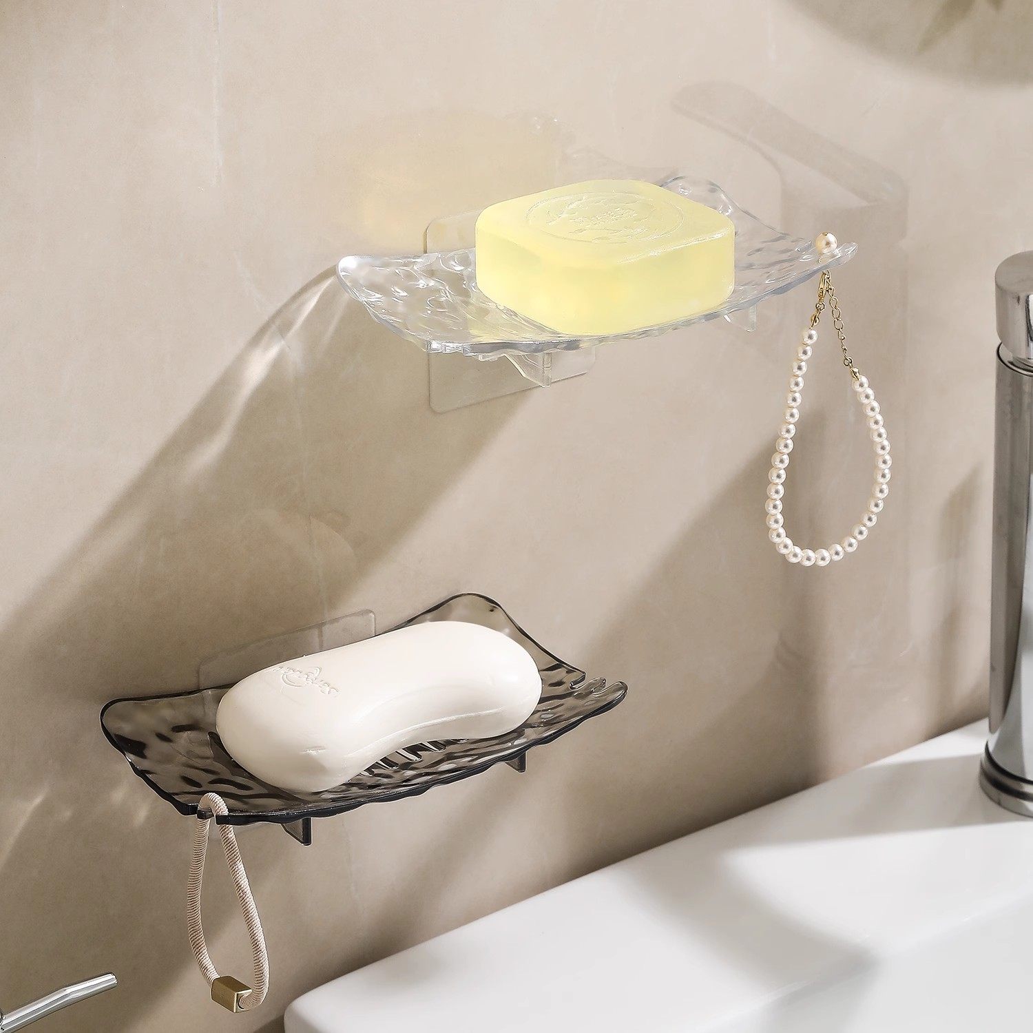 香皂架免打孔肥皂盒浴室沥水肥皂架卫生间壁挂式香皂盒置物架挂钩