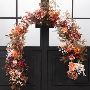 仿真花藤装饰门框镜子边缘装饰藤蔓空调管道遮丑藤条美化花艺装饰