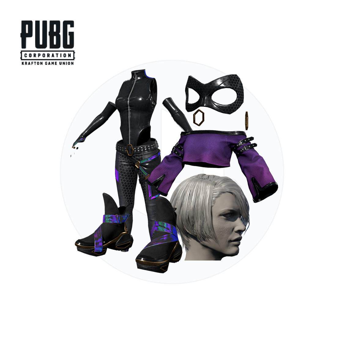 pubg绝地求生皮肤 治安队套装发型面容妆容头发面具吃鸡cdk兑换码